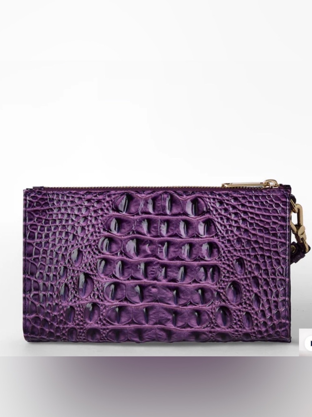 NWT - Brahmin Daisy Wristlet in Heroic Purple w/dustbag & registration card - Picture 10 of 12